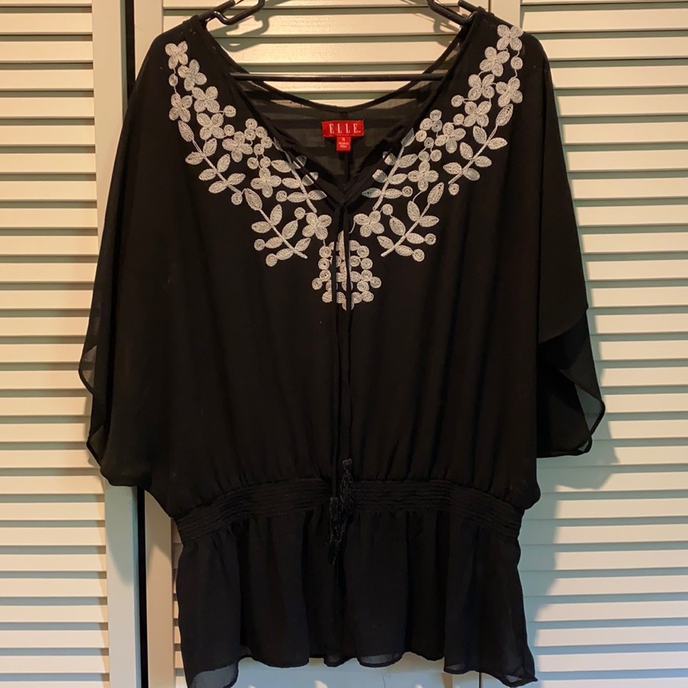 Sheer black top